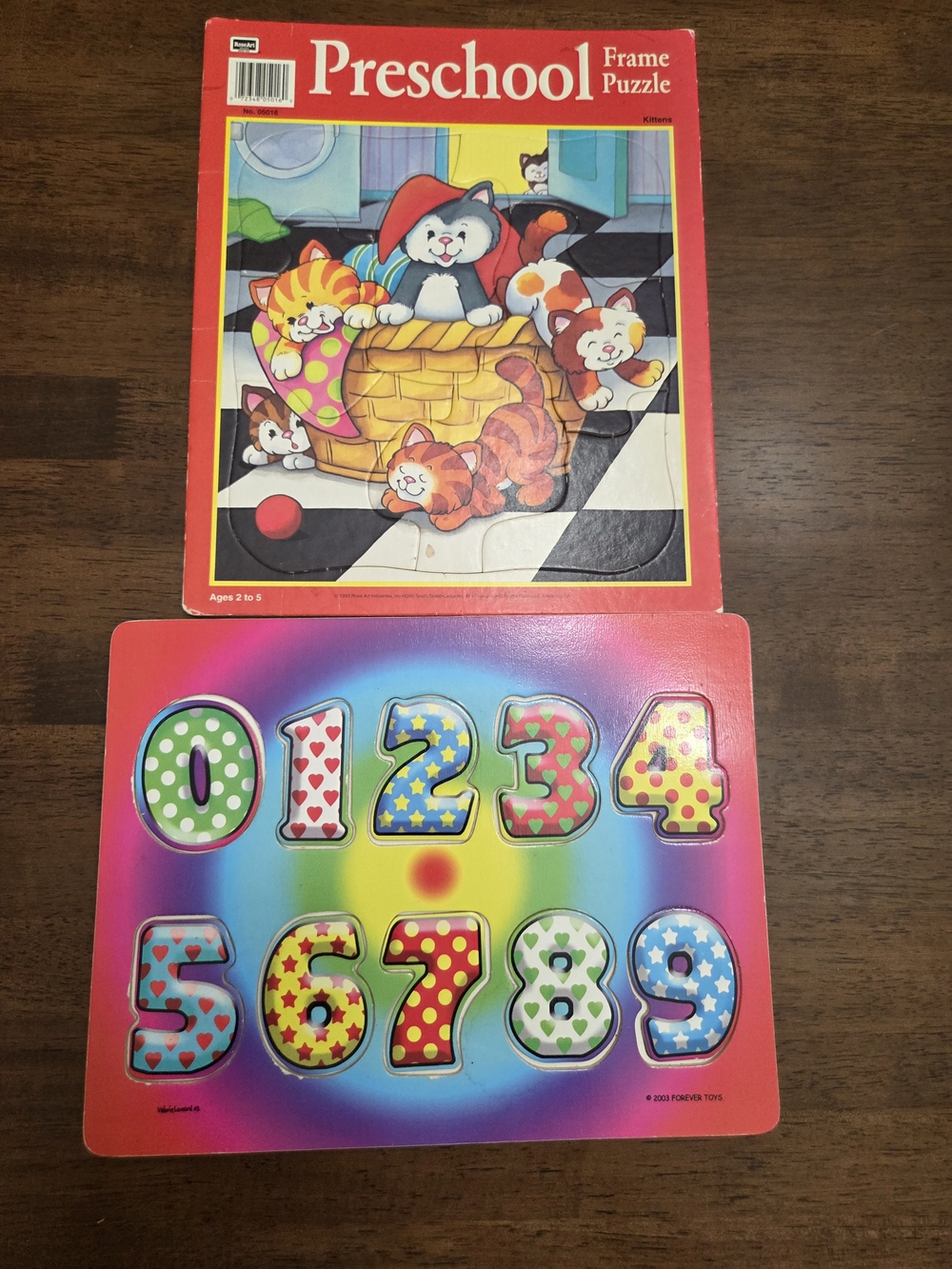 Preschool Numbers Frame Puzzle - Colorful Rainbow Number Set